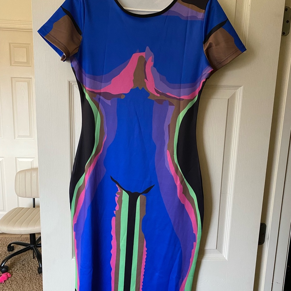 Colorful Abstract Bodycon Dress
